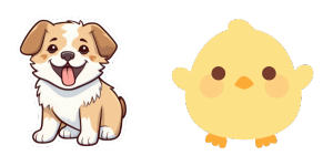 Dog and chicken tees