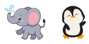 Elephant and Penguin T-Shirt