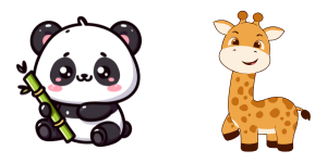 Panda and Giraffe T-Shirt