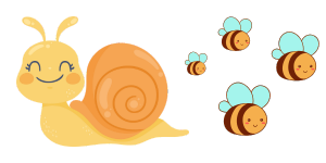 Snail and bee T-shirt