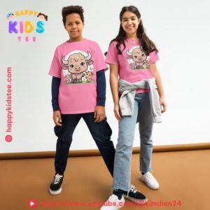 Cute Ox Zodiac Kids T-Shirt – Adorable Chinese Zodiac Animal Tee for Boys & Girls