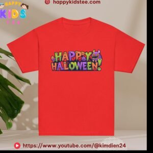 Halloween Kids T-Shirt – Cute Artistic Lettering Shirt for Boys & Girls