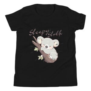 Kids T-Shirt with Cute Raccoon – Adorable Sleeping Raccoon on Tree Branch