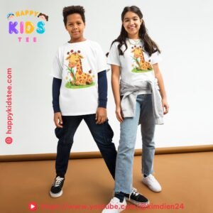Baby Giraffe Kids T-Shirt – Cute Safari Animal Tee for Boys & Girls